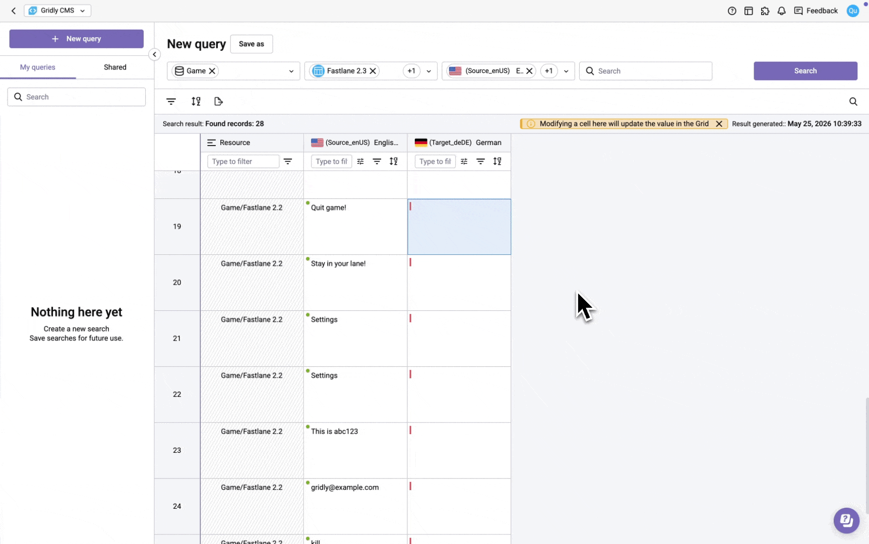 save query