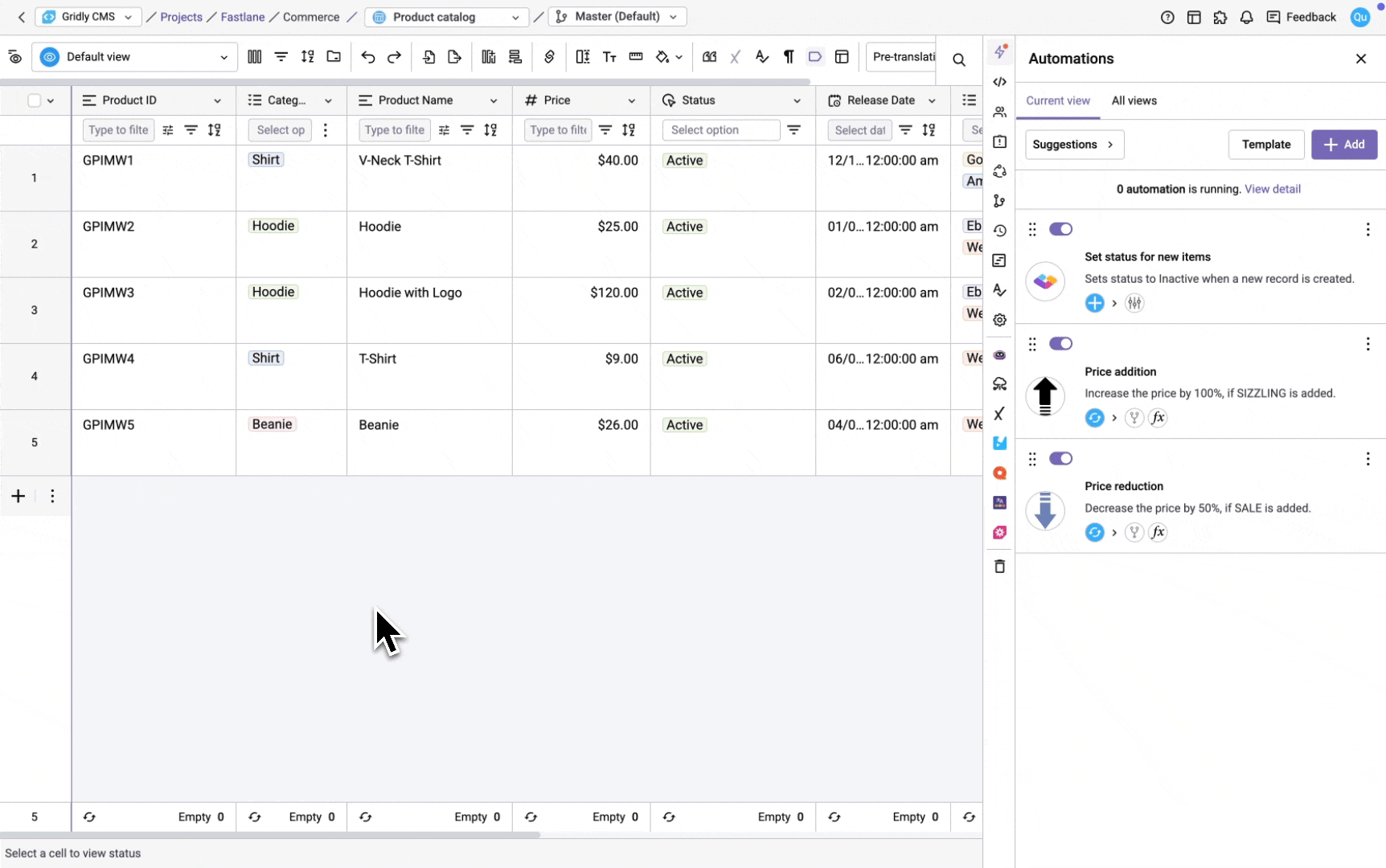 set value automation
